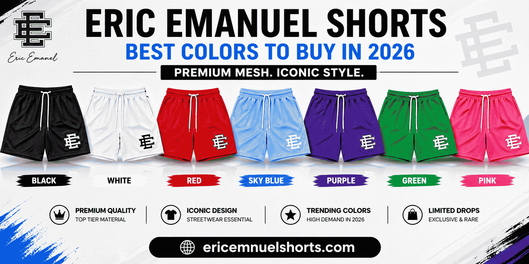 Eric Emanuel Urban Basketball Shorts Fashion Wear