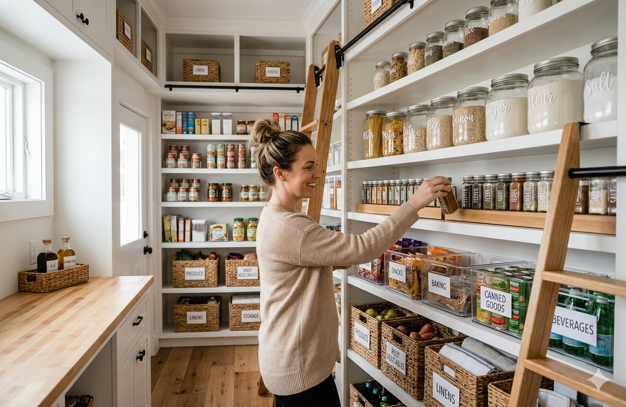 walk in pantry organization