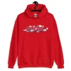 Childish Clothing Creativity: Bringing Imagination and Expression to Kids' Fashion CHILDISH-‘THEME-PARK-Red-Hoodie